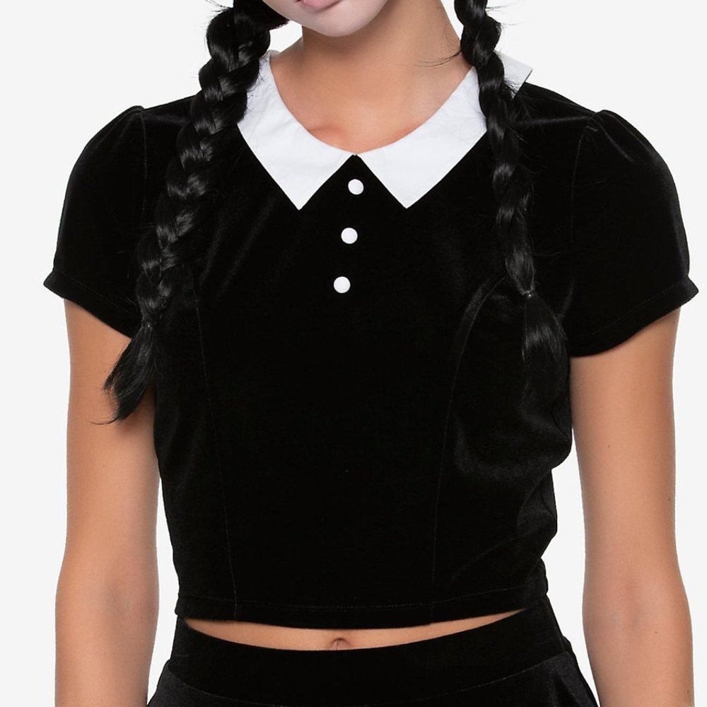 velvet collard shirt